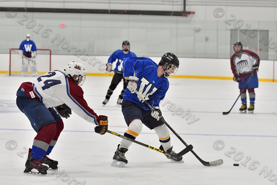 Wheaton College Men\'s Ice Hockey vs Middlesex Community College. - Photo By: KEITH NORDSTROM